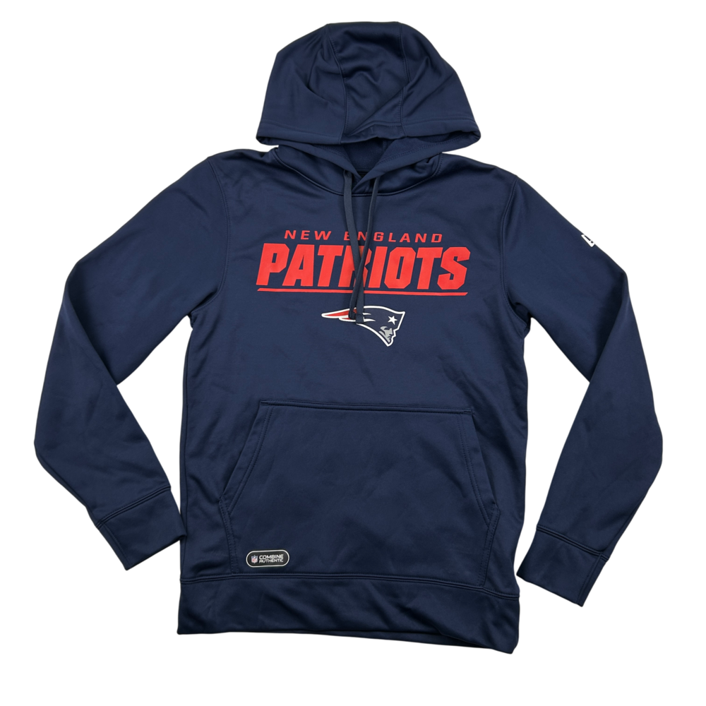 New England Patriots Hoodie Mens Small New Era NFL Team Apparel Navy Pullover